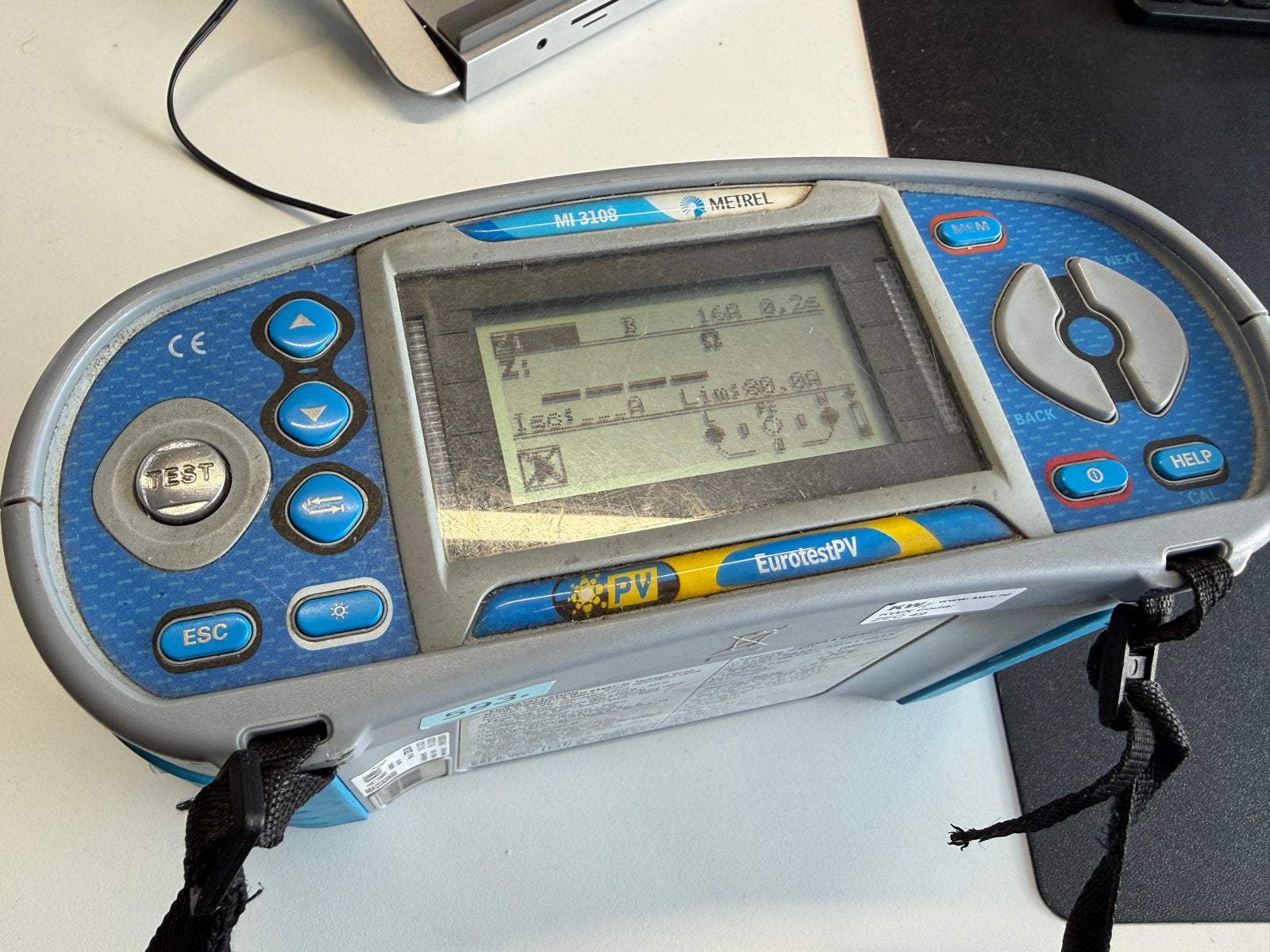 Metrel MI3108 EurotestPV Installatietester, Ophalen, Gebruikt