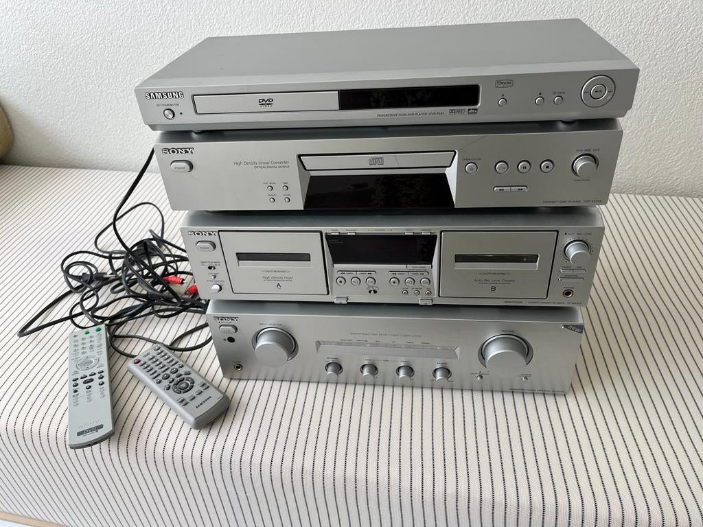 Sony installatie set met Samsung DVD-speler, Audio, Tv en Foto, Stereo-sets, Ophalen, Gebruikt, Losse componenten, Sony