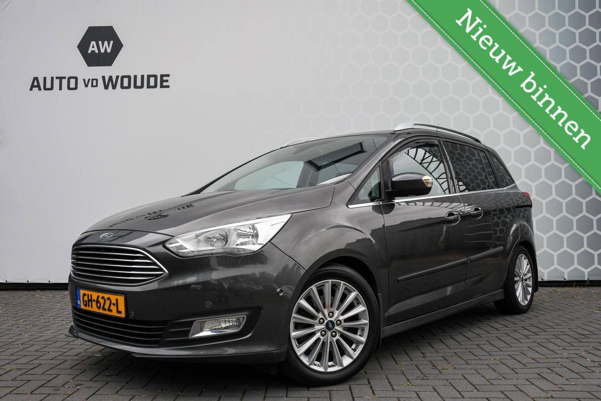 Ford Grand C-Max 1.0 Titanium Trekhaak Cruise Camera PDC, Auto's, Voorwielaandrijving, 745 kg, Gebruikt, Origineel Nederlands