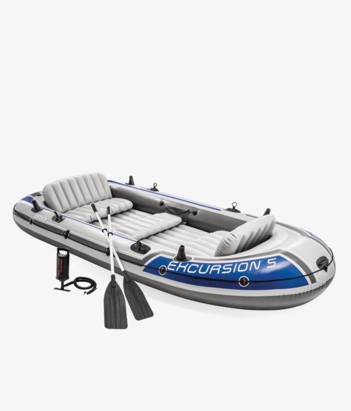 Intex excursion 5 Minn Kota Endura 34 LBS motor, accu, lader, Watersport en Boten, Ophalen of Verzenden, Zo goed als nieuw