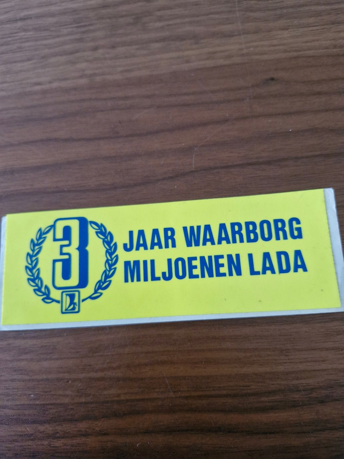 10237 Vintage Lada 3 Jaar Waarborg Miljoenen Sticker, Ophalen of Verzenden
