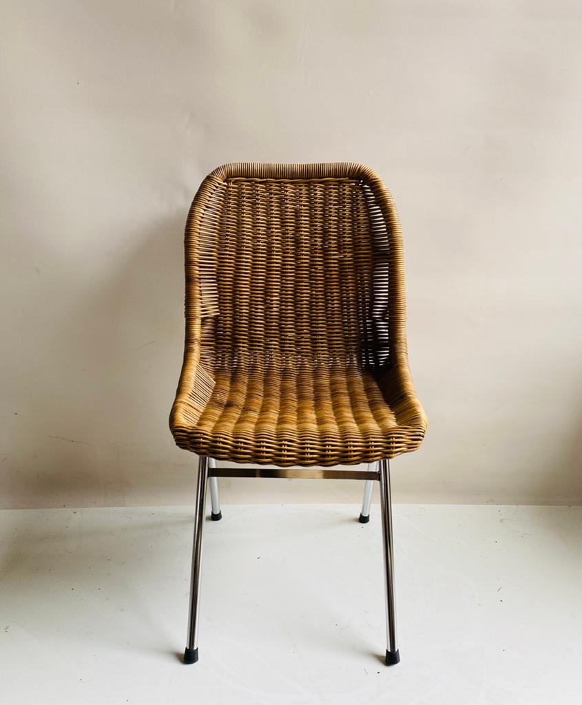 Rohe Noordwolde rotan stoel, Dirk van Sliedrecht, 3 in voorr, Rohe Noordwolde, Gebruikt, Mid Century Design, Ophalen of Verzenden