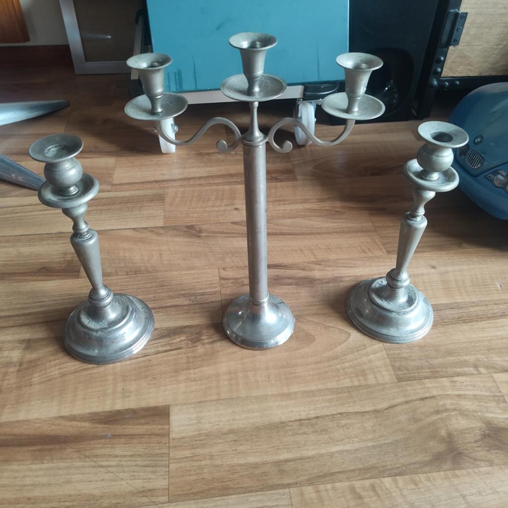 Kandelaars 3 stuks, Huis en Inrichting, Woonaccessoires | Kandelaars en Kaarsen, Ophalen of Verzenden, Gebruikt, Kandelaar