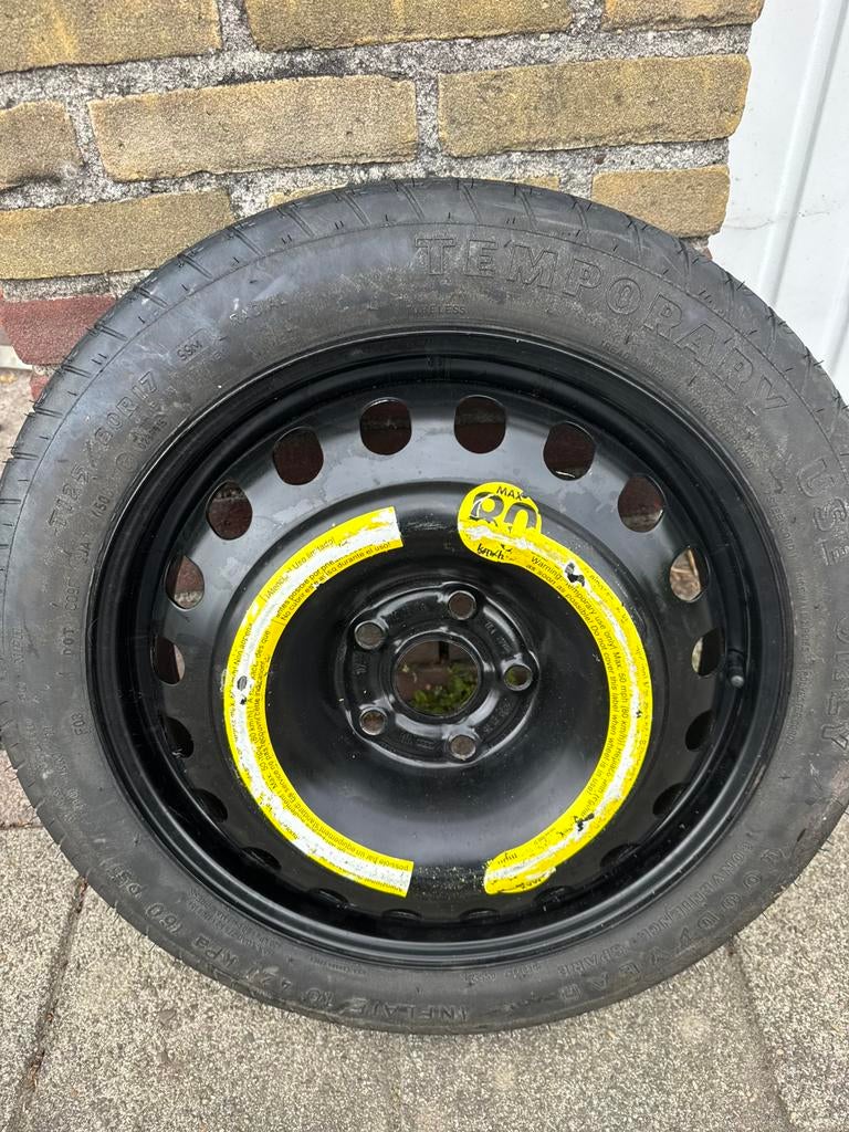 Audi A3 Sportback reservewiel / thuiskomer T125/80 R17, Ophalen of Verzenden, Zo goed als nieuw