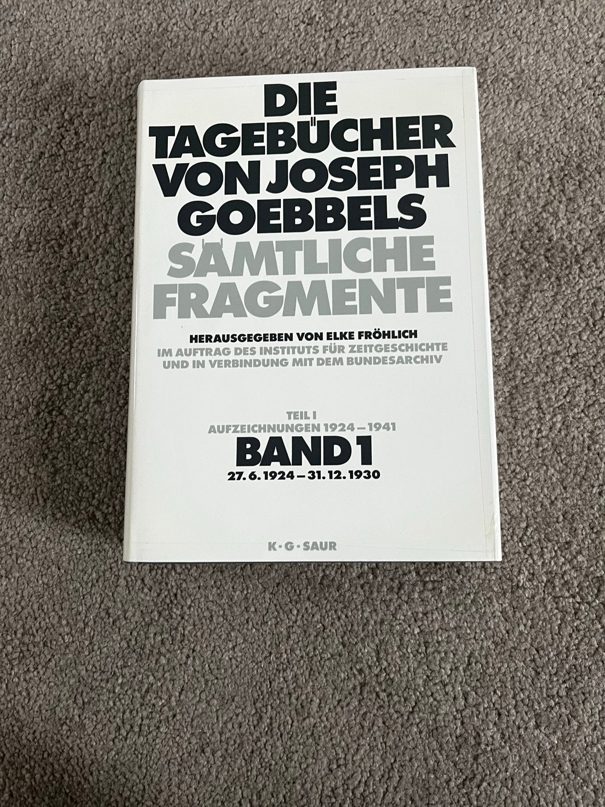 De Dagboeken van Joseph Goebbels - Complete Fragmenten, Verzenden, 20e eeuw of later, Zo goed als nieuw