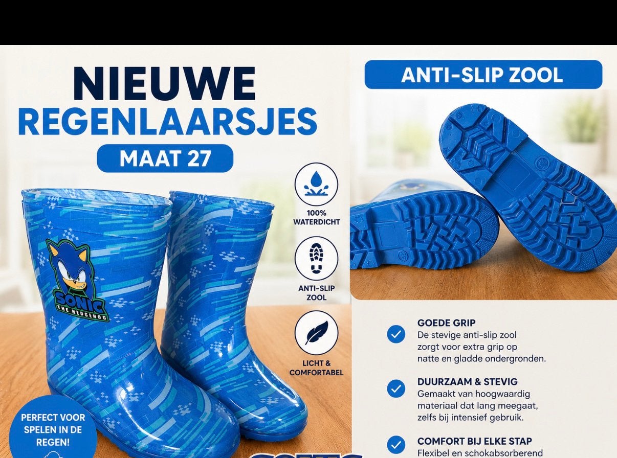 Nieuwe regen laarsjes 27, Kinderen en Baby's, Kinderkleding | Schoenen en Sokken, Ophalen of Verzenden, Zo goed als nieuw, Jongen of Meisje