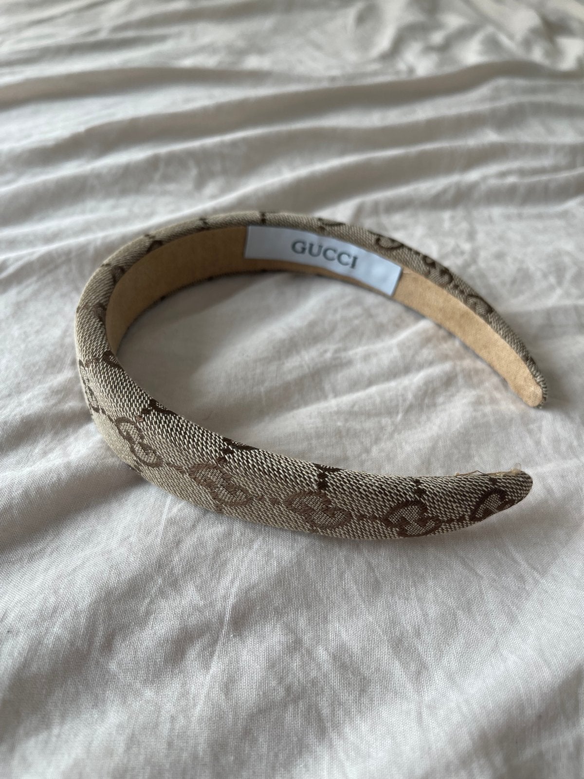 Gucci Hoofdband Beige GG - Nieuw en Ongebruikt, Verzenden, Nieuw