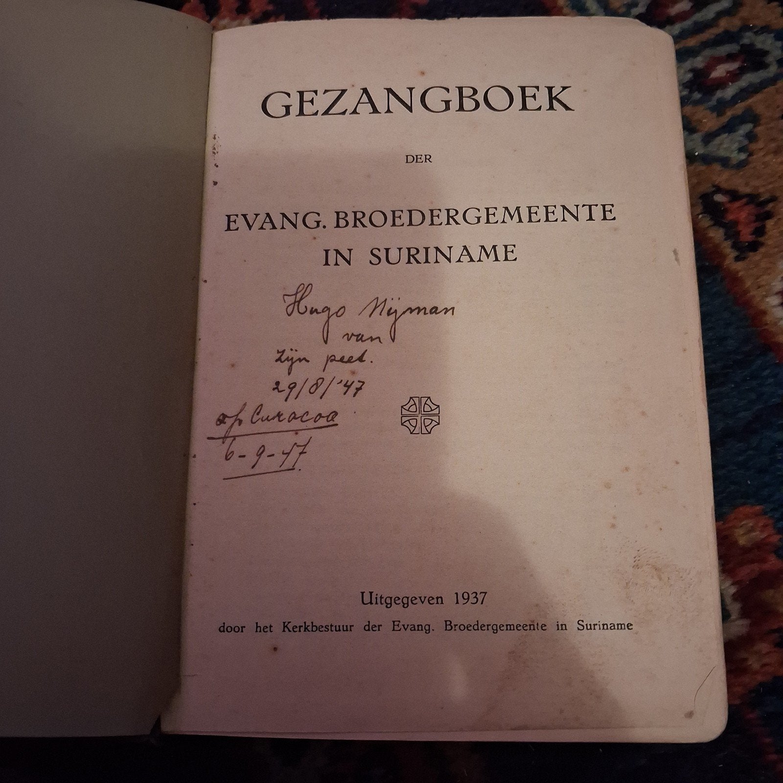 Gezangboek Evang. Broedergemeente in Suriname (1937), Ophalen of Verzenden