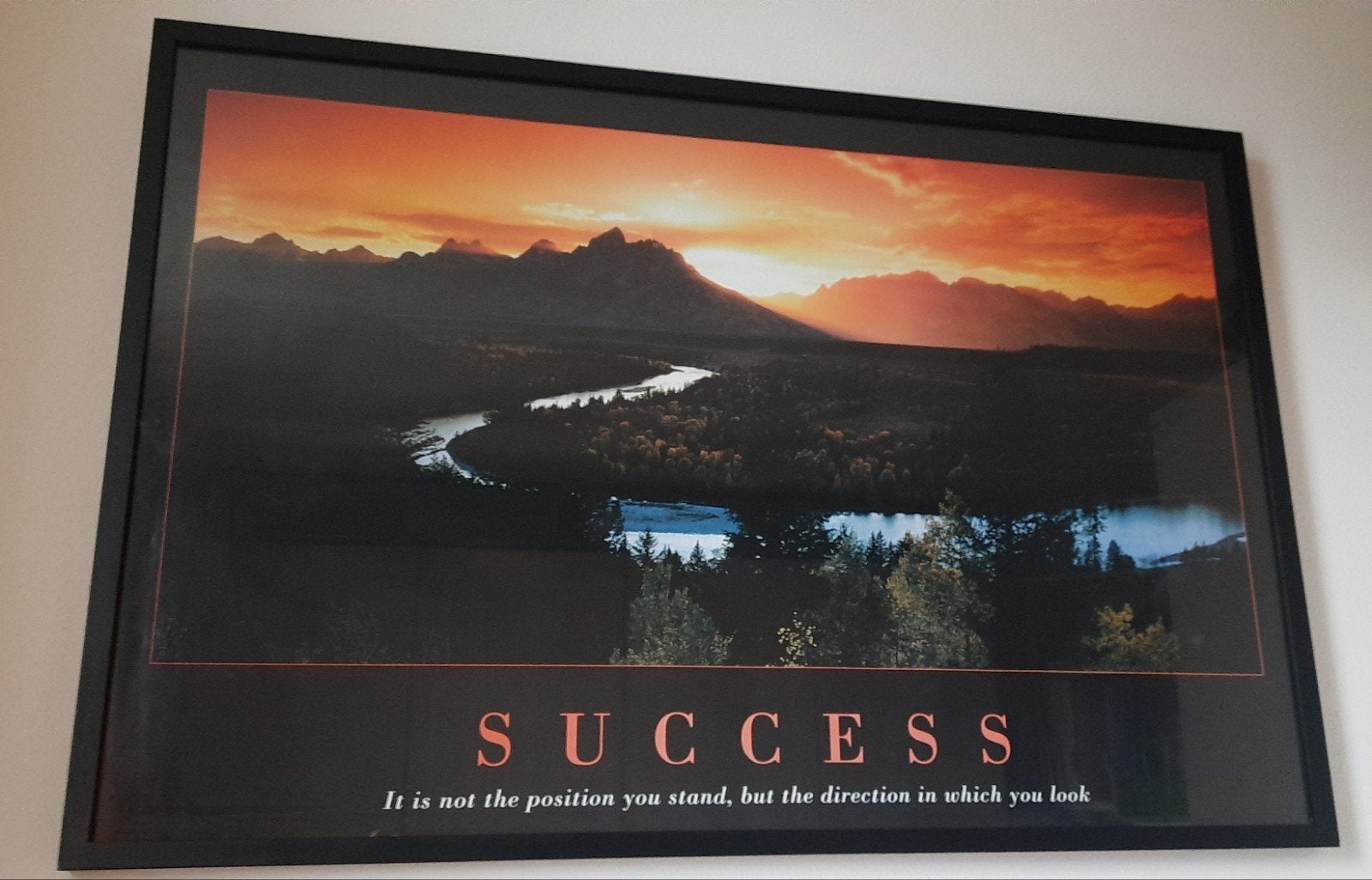 Ingelijste poster SUCCESS, 92X62CM, Ophalen, 50 – 75, Gebruikt, 75 tot 100 cm