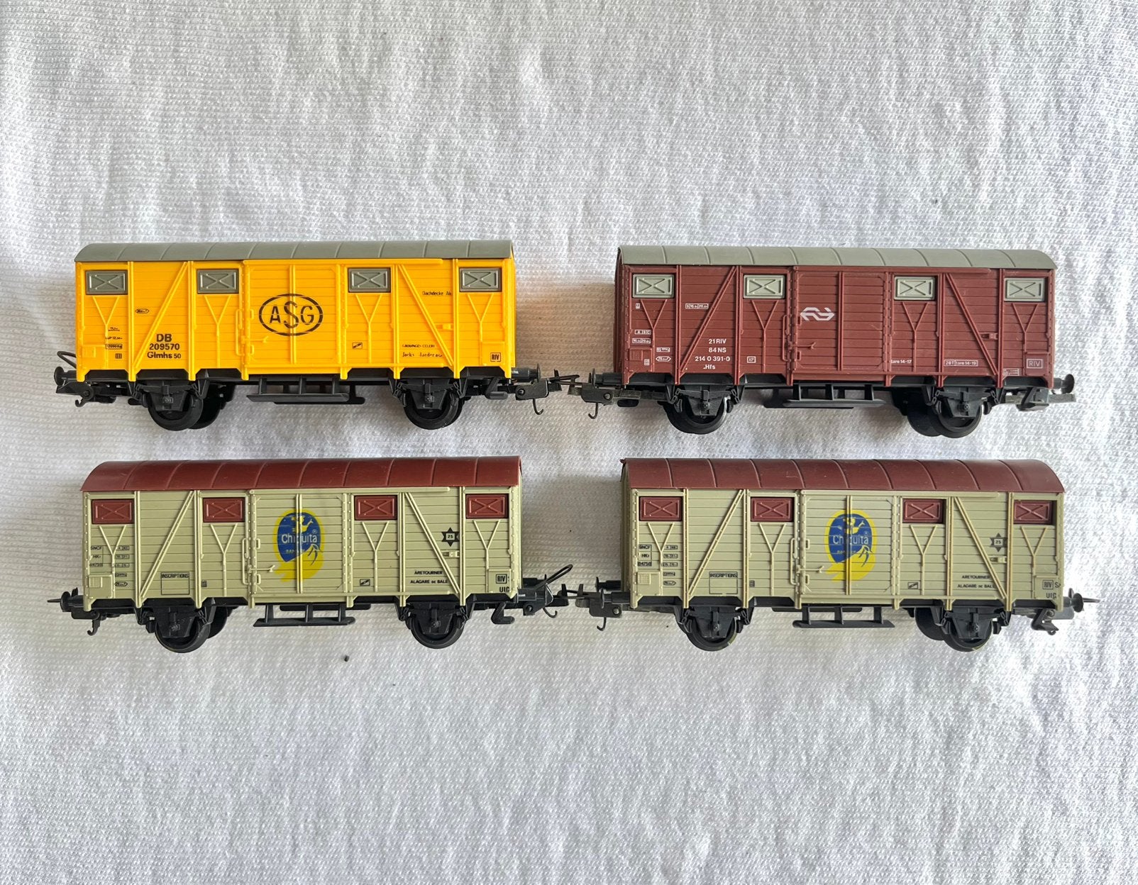 4x Lima goederenwagons H0, Hobby en Vrije tijd, Modeltreinen | H0, Gebruikt, Gelijkstroom, Wagon, Ophalen of Verzenden