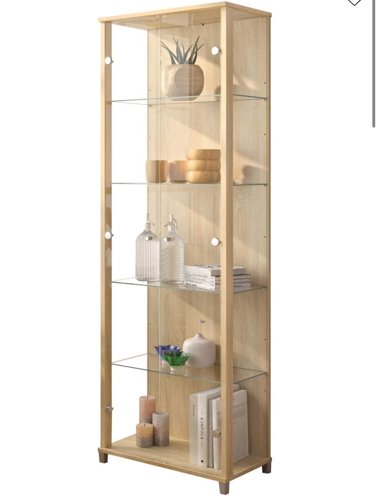 Vitrine kast, Ophalen, 50 tot 100 cm, Zo goed als nieuw, Minder dan 100 cm