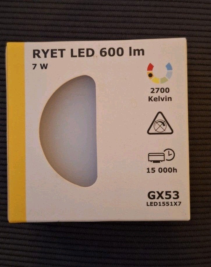 Gratis Lamp Ryet Ikea LED 600 lm 7 W GX53 niet dimbaar, Ophalen, Nieuw, E27 (groot), Led-lamp