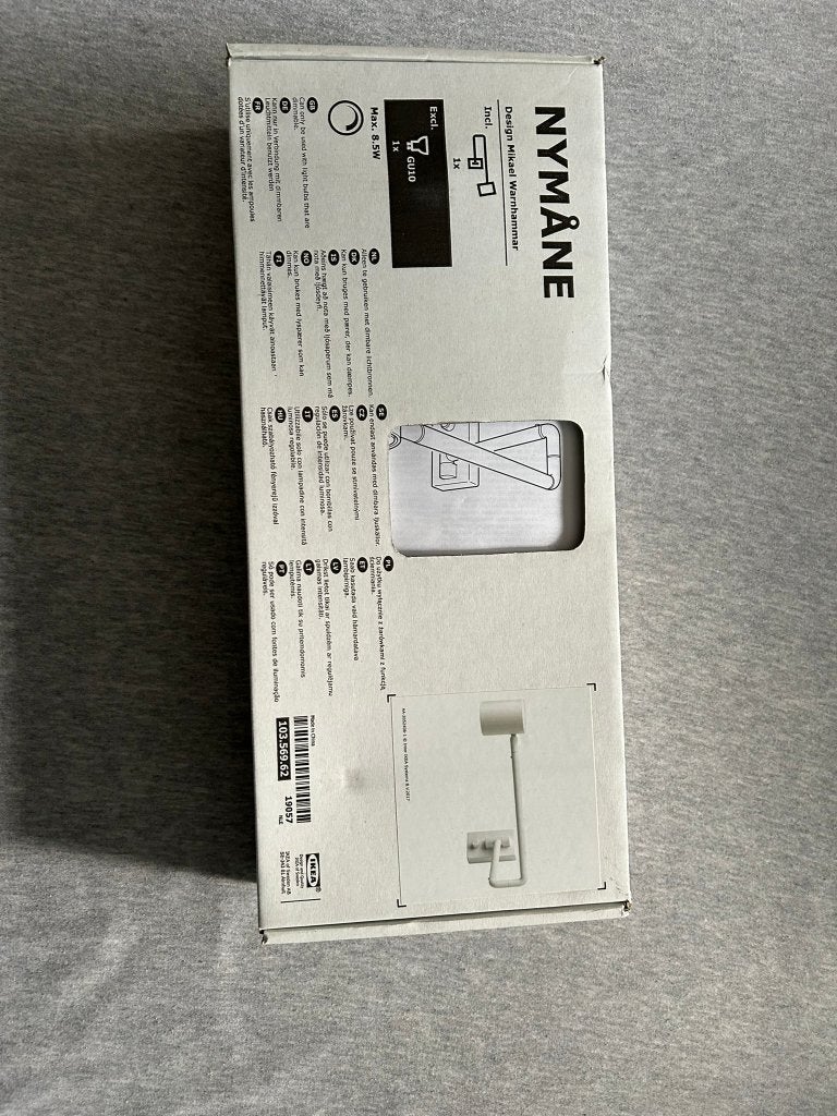 IKEA NYMÅNE Wall Lamp with Swivel Arm White - NEW IN BOX, Ophalen, Nieuw