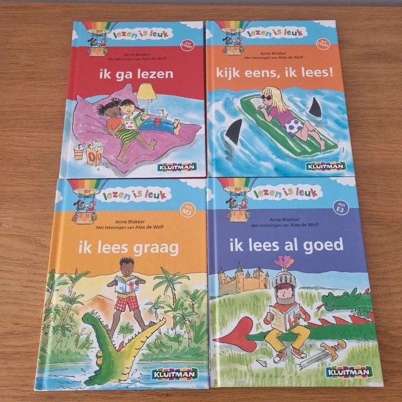 4x Lezen is Leuk boekjes voor kinderen - AVI Start tot E3, Boeken, Ophalen of Verzenden, Zo goed als nieuw, Anne Blokker, Fictie algemeen