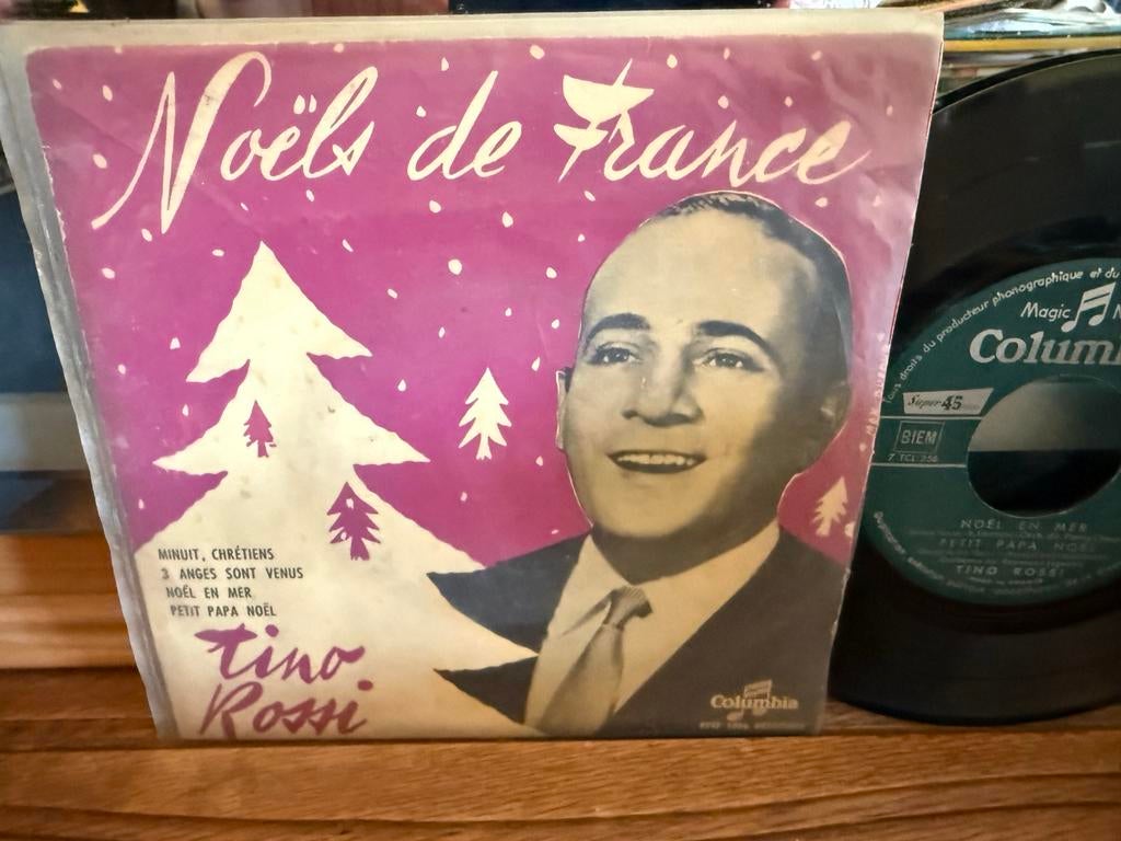 Tino Rossi - Noël de France (Columbia ESVF 1006) Vinyl, Cd's en Dvd's, Vinyl Singles, 7 inch, Single, Ophalen of Verzenden, Zo goed als nieuw