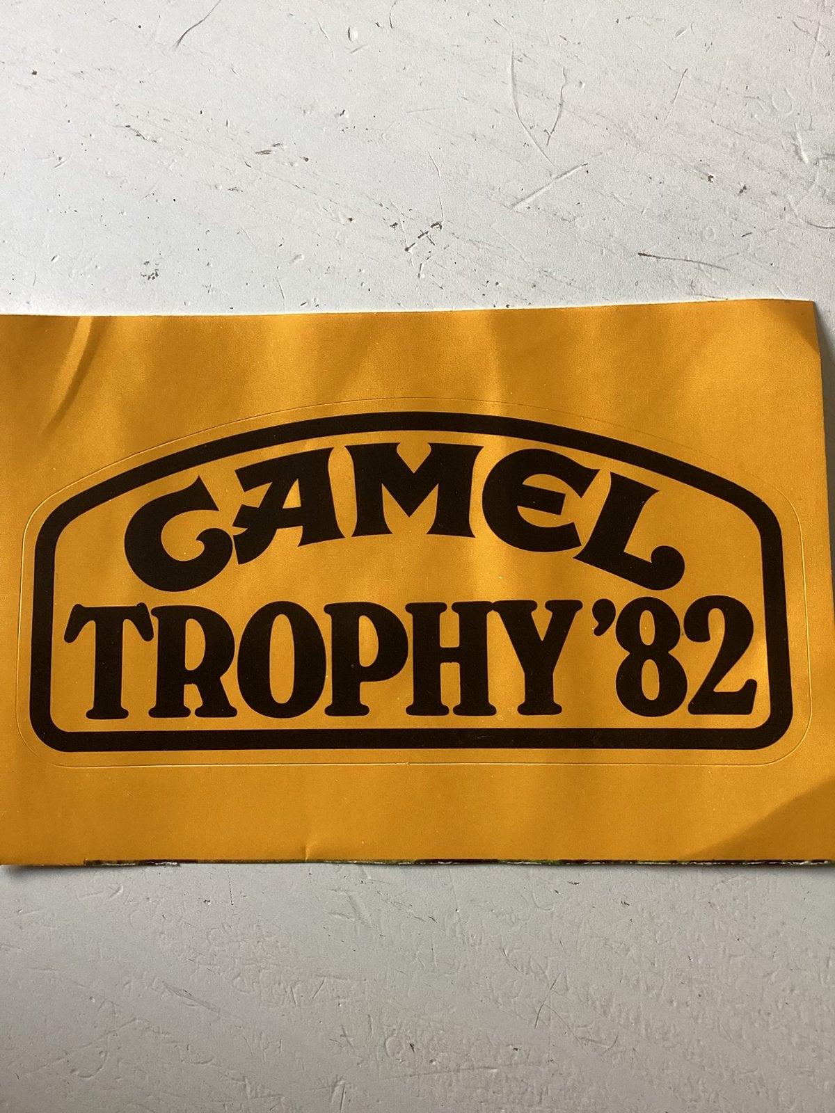 Sticker Camel Trophy 1982, Verzenden, Zo goed als nieuw