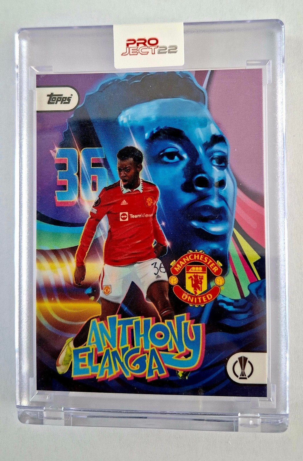 Anthony Elanga Topps Project 22 Manchest United Spelerskaar, Ophalen of Verzenden, Nieuw, Buitenlandse clubs, Spelerskaart
