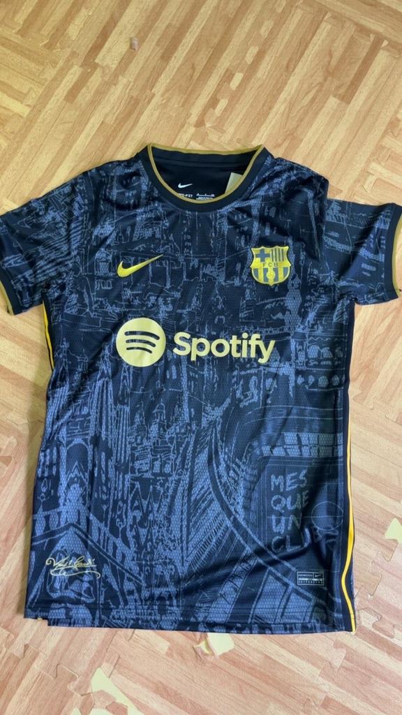 FC Barcelona Thuisshirt 2022/2023 - Zwart/Goud, Ophalen of Verzenden, Zo goed als nieuw, Maat 48/50 (M), Zwart