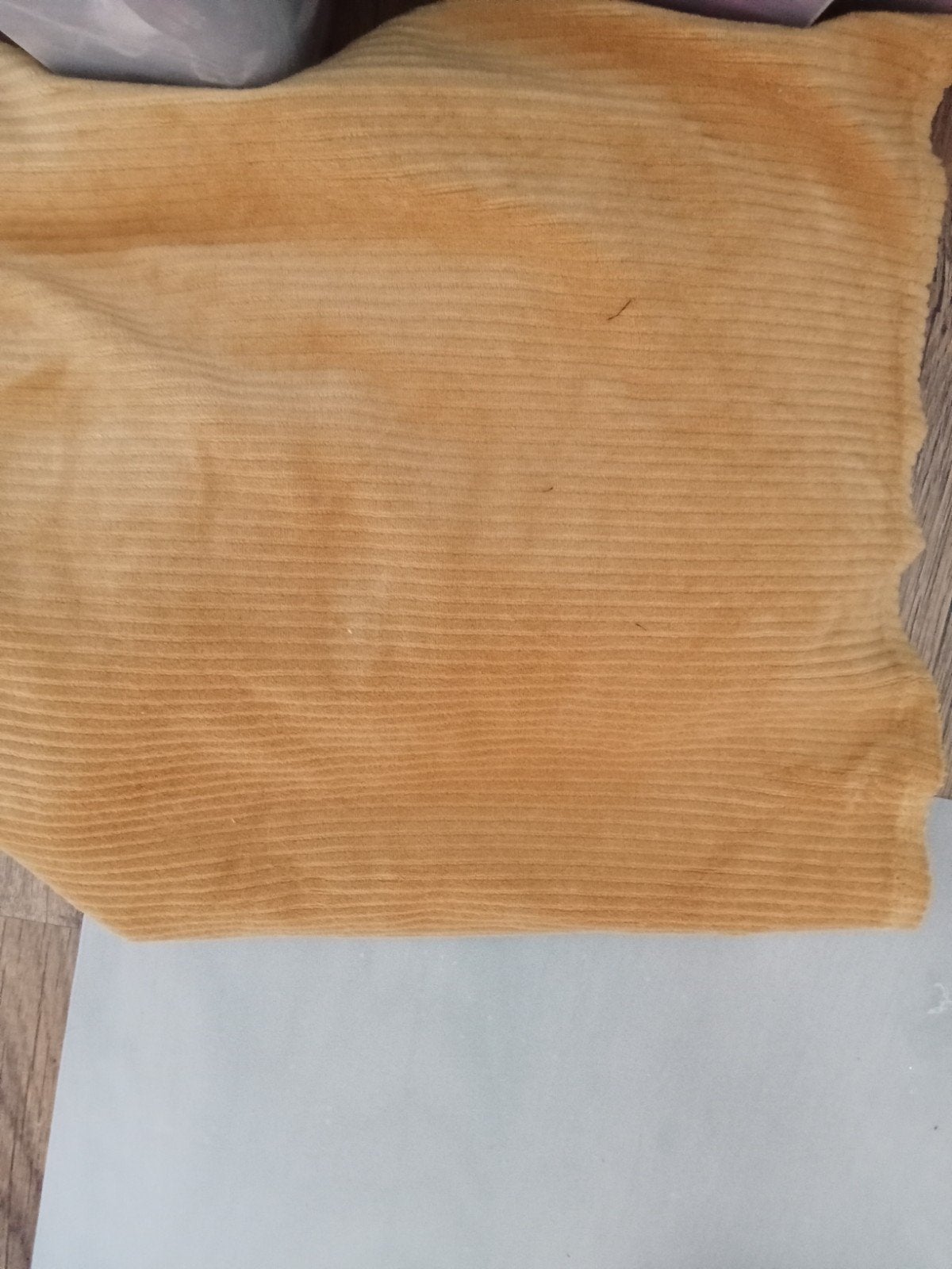 Tricot Katoen Grove Rib Oker Geel Stof 1.60m x 1.80m, Ophalen of Verzenden, Nieuw