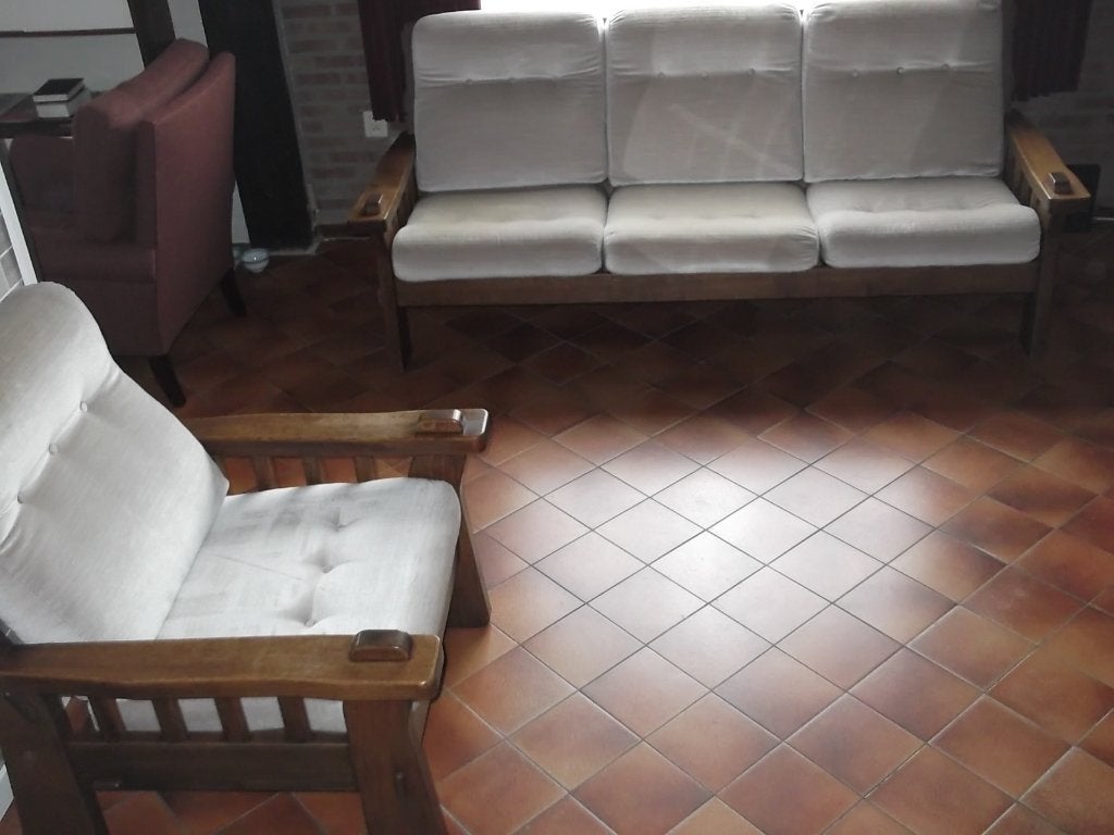 Gratis vintage bankstel eiken fauteuils en 3 zits bank, Ophalen, Gebruikt, 75 tot 100 cm, Stof