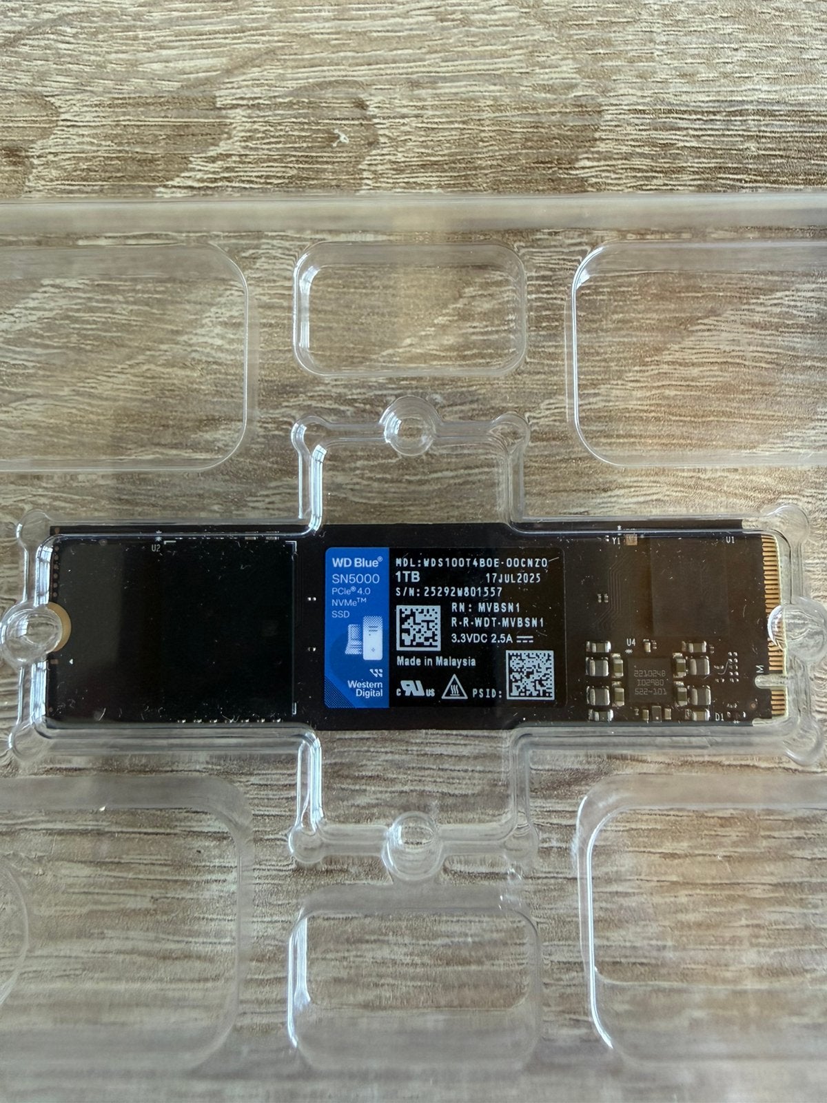 Wd Blue SN5000 1TB Nvme, Computers en Software, Harde schijven, Ophalen, Zo goed als nieuw, Desktop