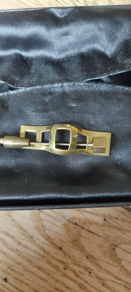 Goudkleurige broche/speld Hans Appenzeller, Overige materialen, Gebruikt, Minder dan 4 cm, Ophalen of Verzenden
