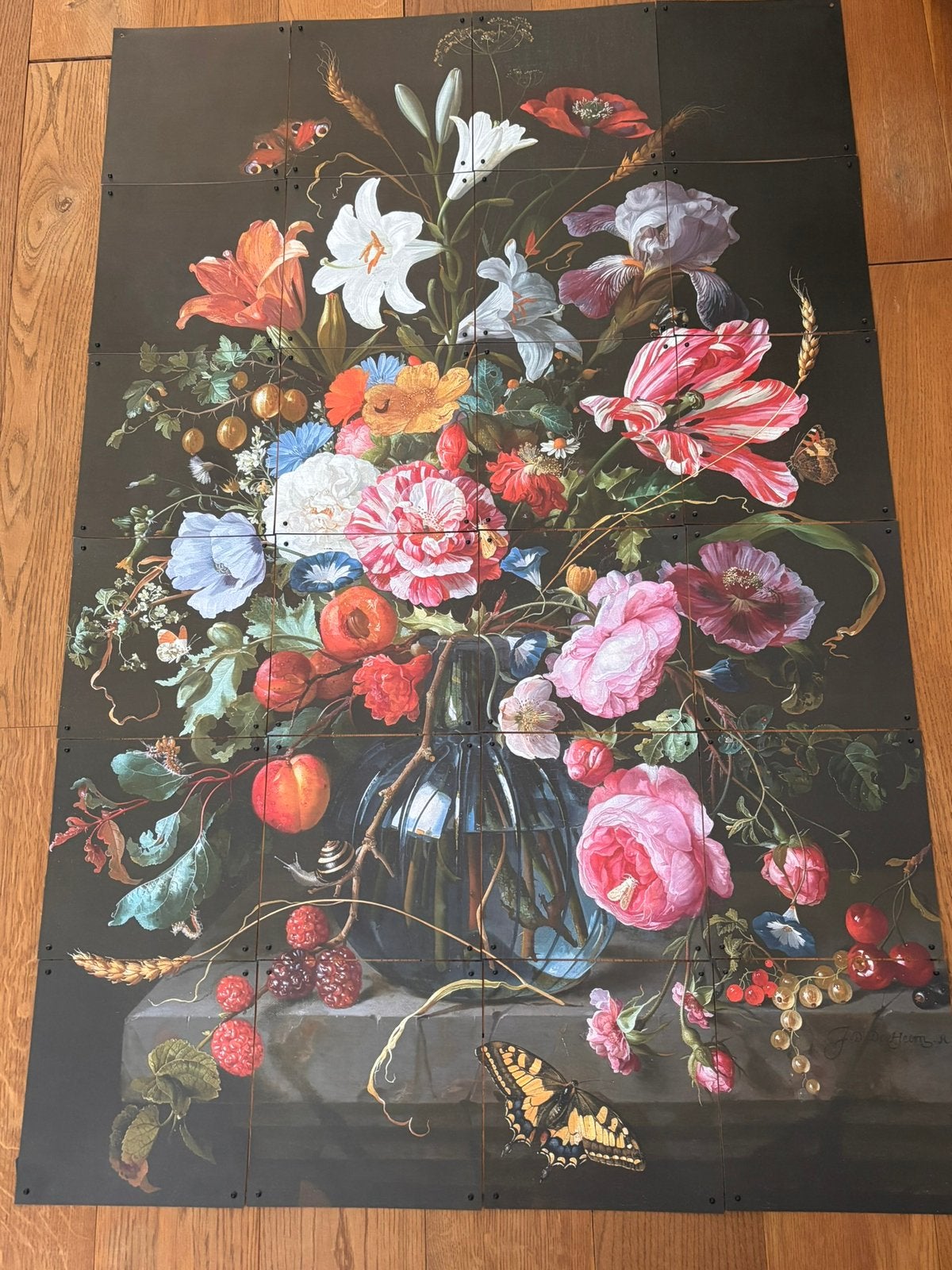 Ixxi poster met bloemen 80x120cm, Ophalen of Verzenden, Zo goed als nieuw, Foto of Poster