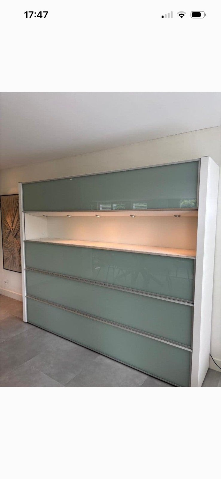 DESIGN KAST wit met glazen schuifpanelen nieuwwaarde €8000
