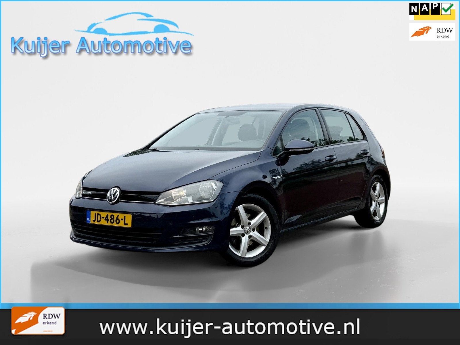 Volkswagen Golf 1.0 TSI Trendline Automaat, Auto's, Gebruikt, Elektrische ramen, Blauw, 23 km/l