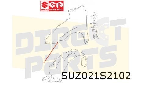 Suzuki Baleno (5/16-) voorscherm Rechts (knipperlicht in spi, -, -, Nieuw, Ophalen of Verzenden