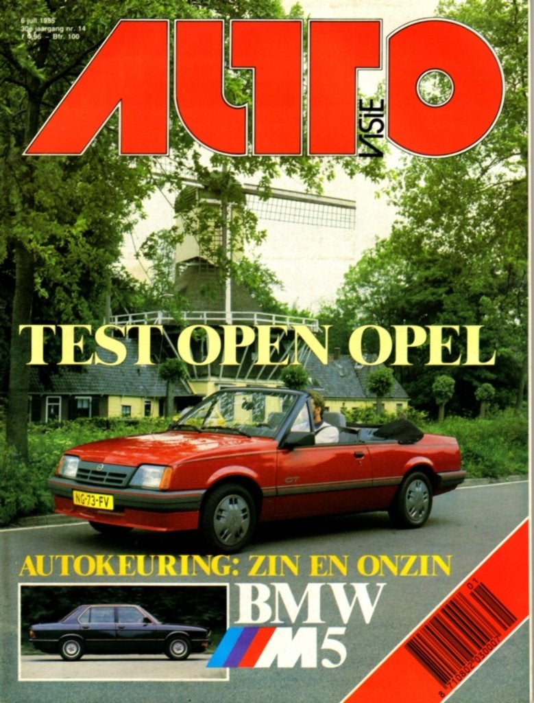 Autovisie test Opel Ascona Cabrio 1.8i Juli 1985, Ophalen of Verzenden, Gelezen, Opel