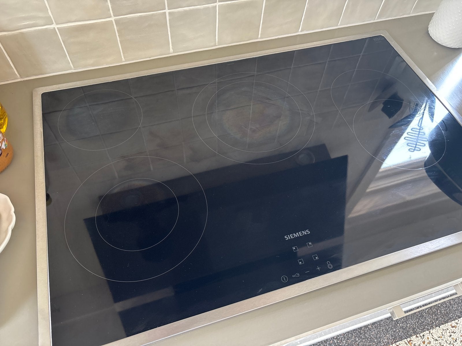 Siemens keramische kookplaat 80cm - goed werkend, Ophalen, Gebruikt, Keramisch, 4 kookzones