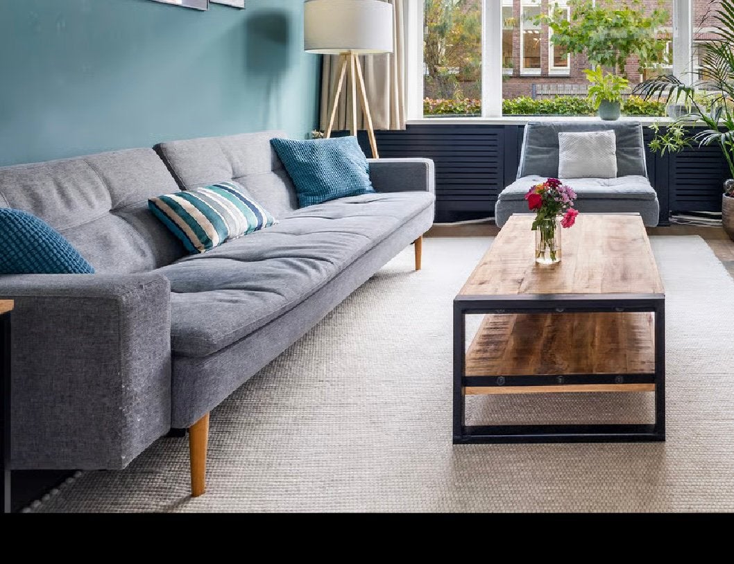 Bank + stoel Innovation Living Dublexo slaapbank + loveseat, Ophalen, Gebruikt, Stof