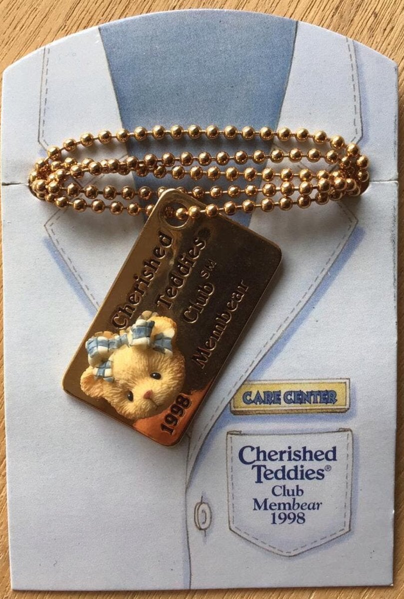 Cherished Teddies Club Membear ketting met hanger - NIEUW, Ophalen of Verzenden, Nieuw, Overige typen, Cherished Teddies