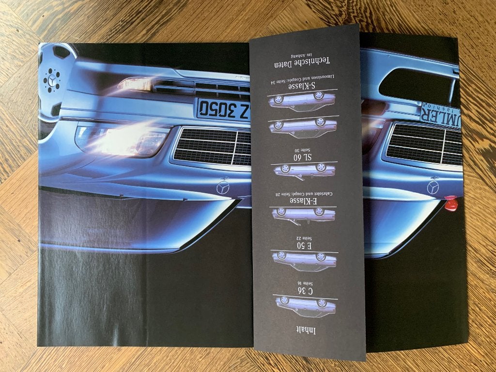 Folder, brochure Mercedes-Benz AMG 1996 nieuw, Nieuw, Mercedes-Benz, Mercedes, Ophalen of Verzenden