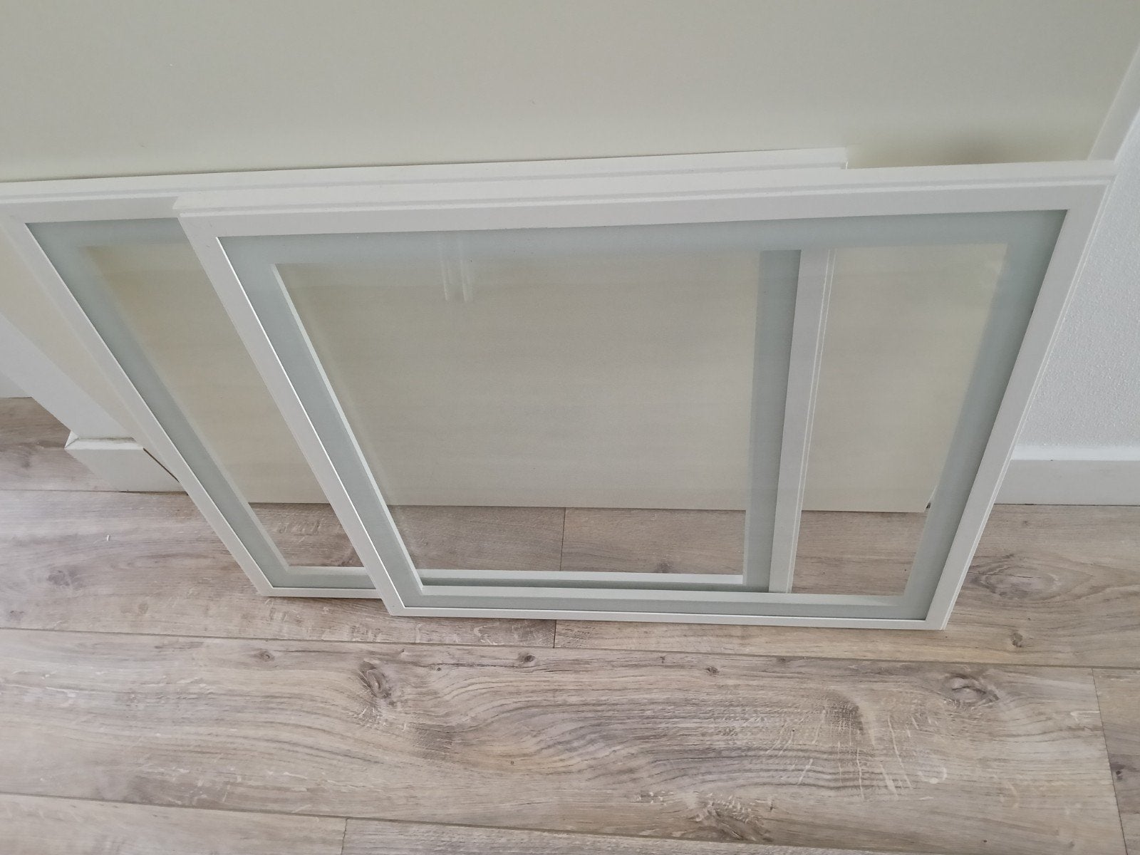 Besta glazen deuren 60x60 inclusief scharnieren, Ophalen, 50 tot 100 cm, Zo goed als nieuw, Minder dan 100 cm