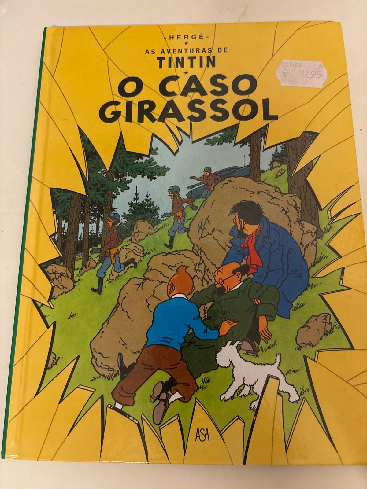 Kuifje: De Zaak Zonnebloem (Portugees), Boeken, Eén stripboek, Ophalen of Verzenden, Zo goed als nieuw