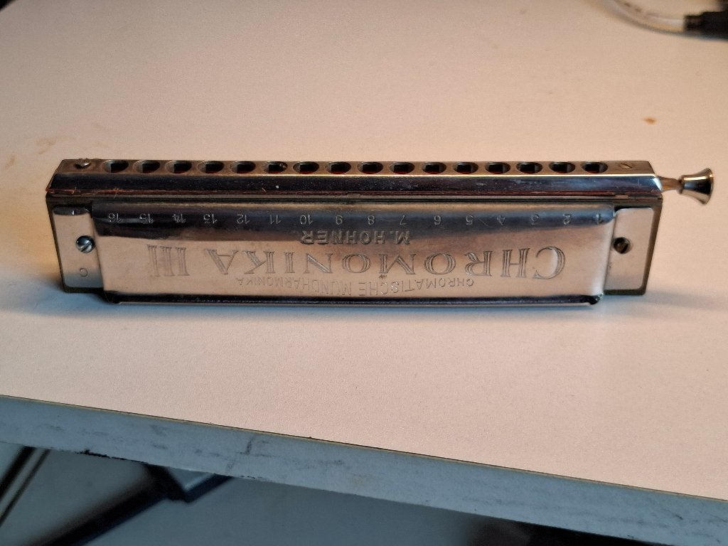 Mondharmonica HOHNER Chromatica III, Ophalen of Verzenden, Gebruikt