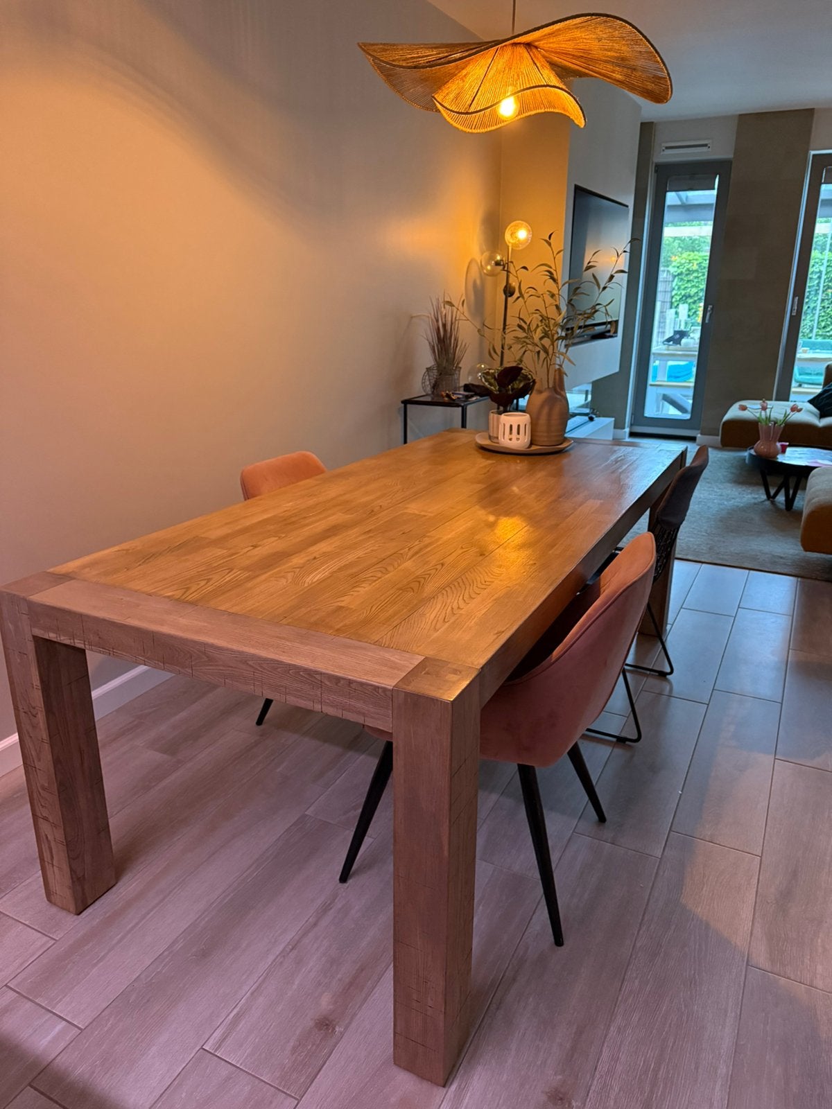 Henders & Hazel tafel, Huis en Inrichting, Tafels | Eettafels, Zo goed als nieuw, 50 tot 100 cm, 200 cm of meer, Rechthoekig, Ophalen