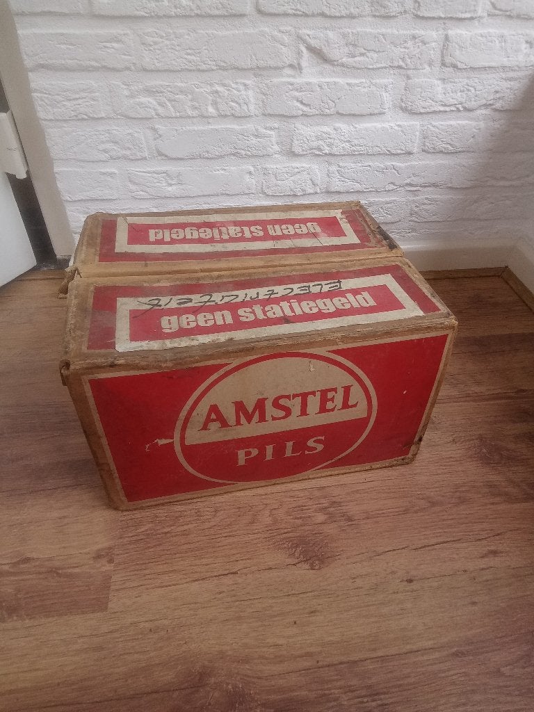 Amstel kist doos jaren 50 jaren 60, Overige materialen, Minder dan 50 cm, Gebruikt, 50 tot 100 cm