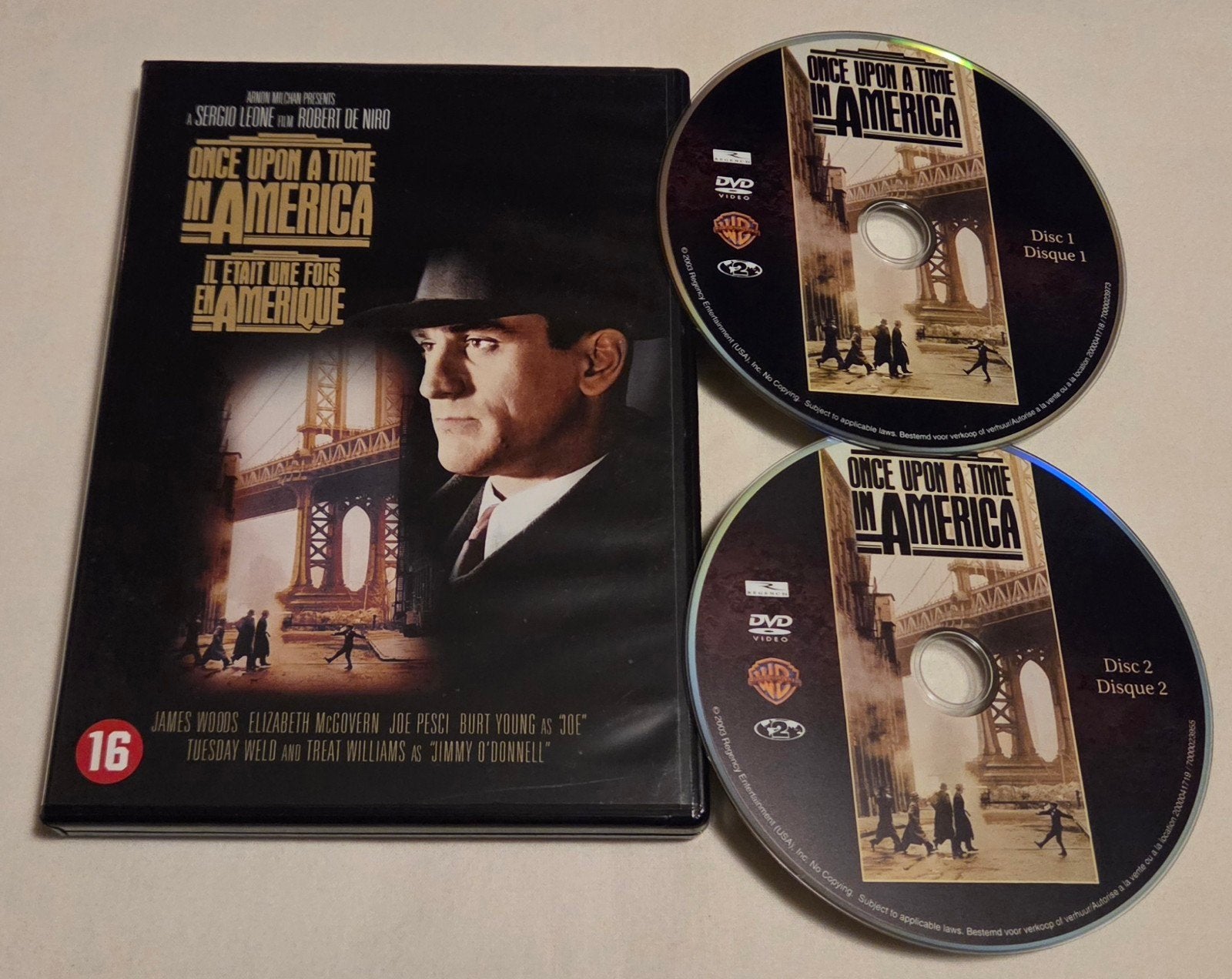 Once Upon A Time In America Dvd's Mafia/Misdaad, Vanaf 16 jaar, Ophalen of Verzenden, Zo goed als nieuw, Actie en Avontuur