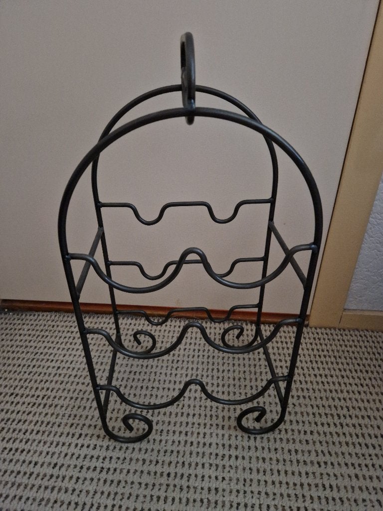 Een decoratief wijnrek, Ophalen of Verzenden, Zo goed als nieuw, Metaal, 5 tot 15 flessen