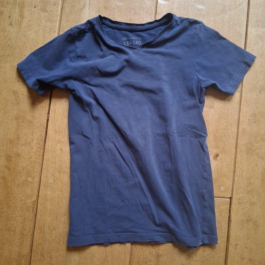 gratis T- shirt, Ophalen, WE, Blauw, Gedragen