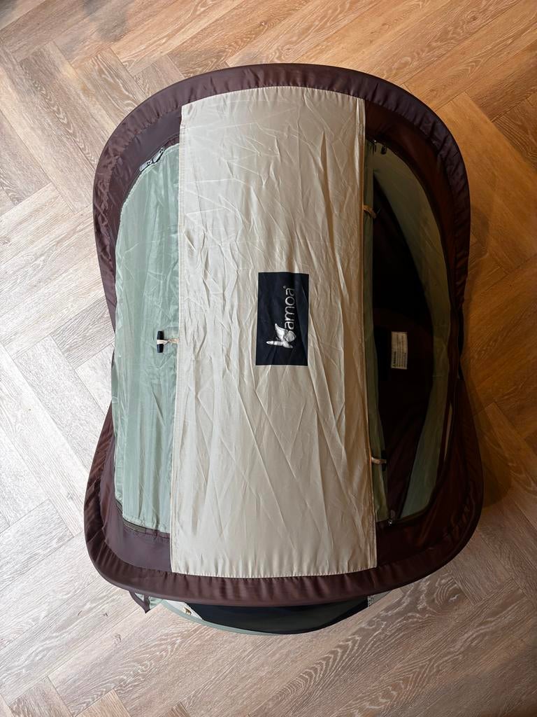 Kamoa peutertent met matras en Deryan slaapzak, Ophalen, Zo goed als nieuw, Tot en met 2