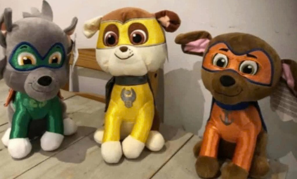 Paw Patrol knuffels - 4 stuks - 25 tot 28 cm hoog - NIEUW, Ophalen of Verzenden, Nieuw, Hond, Met kleding of accessoire