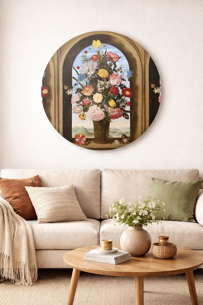 Ronde muurcirkel Forex (PVC-schuimplaat) 60 cm doorsnede, Nieuw, Ophalen of Verzenden, Kunststof, Wandcirkel