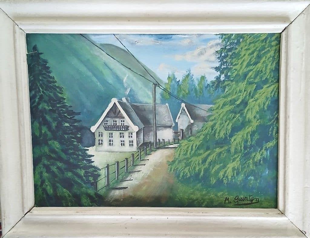 Marcel Quintyn (Zottegem, Belgie) - Oostenrijk, Antiek en Kunst, Paneel, Realistisch, Ophalen of Verzenden, Landschap