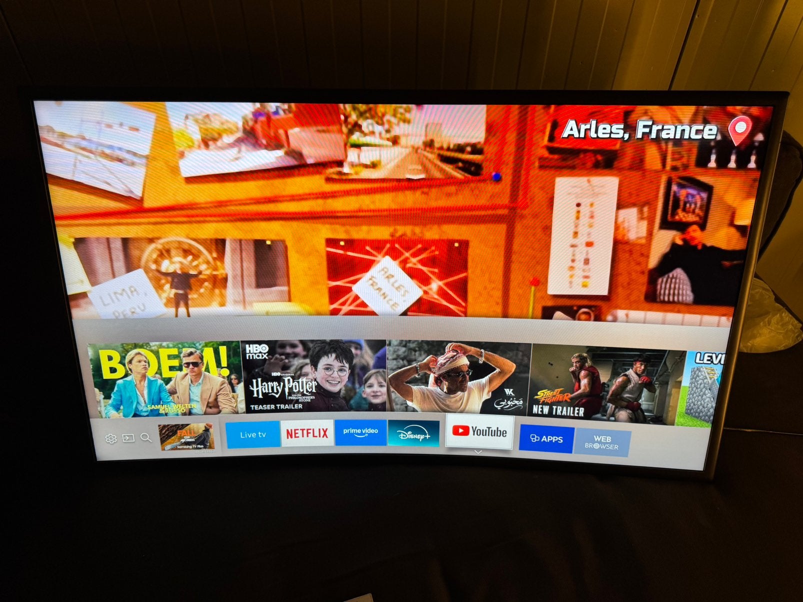 Zgan samsung curved 40 inch smart tv wifi apps, Audio, Tv en Foto, Ophalen, 50 Hz, Zo goed als nieuw, Samsung