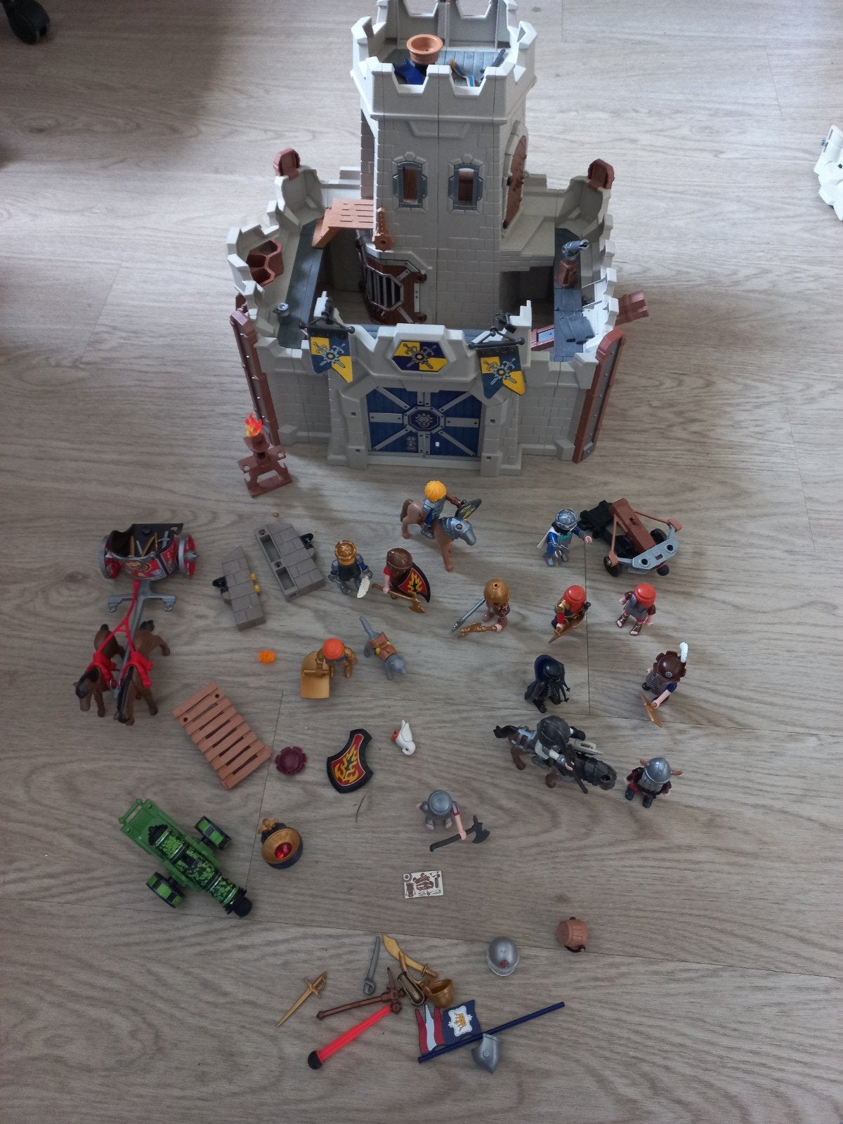 Playmobil kasteel en ridders, Gebruikt, Losse onderdelen, Ophalen of Verzenden, Kasteel/Fort