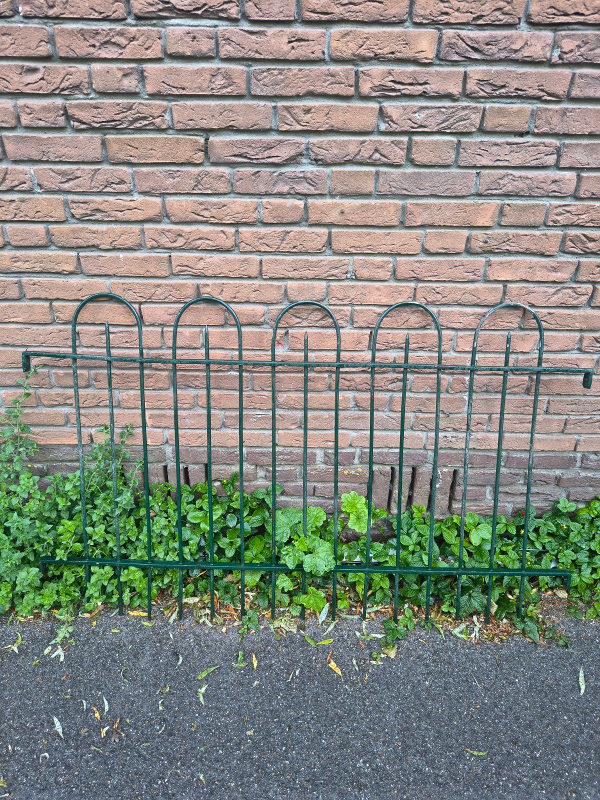 Gietijzeren tuinhek donkergroen :totaal 7,25 meter, Tuin en Terras, Tuinhekken en Hekwerk, Ophalen, Gebruikt, IJzer, Tuinhek